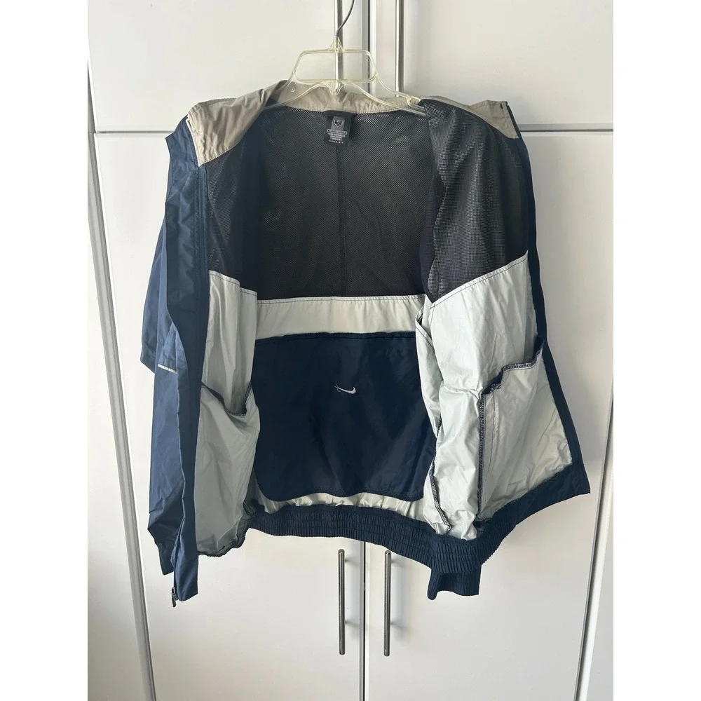 Nike Clima-Fit Golf Windbreaker Jacket Mens Medium Navy Blue‎ Full Zip Vented